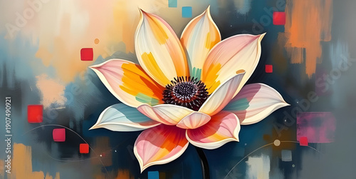 abstract, flower, floral, oilpaint, digital, art, artwork, painting, modern, contemporary, creative, artistic, texture, brushstroke, strokes, canvas, color, colorful, vibrant, vivid, expressive, aesth