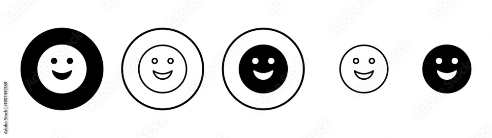 Obraz premium Smile icon vector. smile emoticon icon. feedback sign and symbol