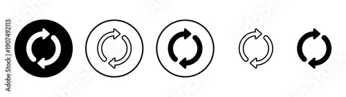 Refresh icon vector. Reload sign and symbol. Update icon.