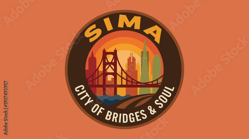 SIMA City of Bridges and Soul San Francisco Landmarks Sunset Skyline