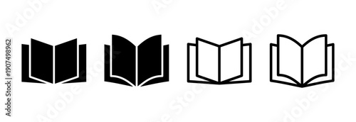 Book icon vector illustration. open book sign and symbol. ebook icon