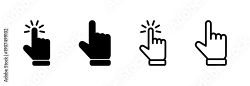 Hand cursor icon vector illustration. cursor sign and symbol. hand cursor icon clik