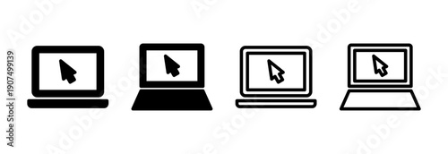 Laptop icon vector illustration. computer sign and symbol