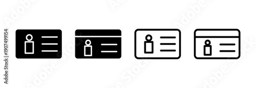 License icon vector illustration. ID card icon. driver license, staff identification card