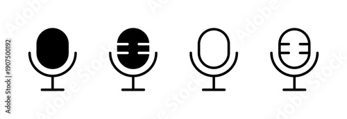 Microphone icon vector illustration. karaoke sign and symbol