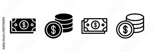 Money icon vector illustration. Money sign and symbol