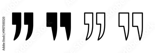 Quote icon vector illustration. Quotation mark sign and symbol