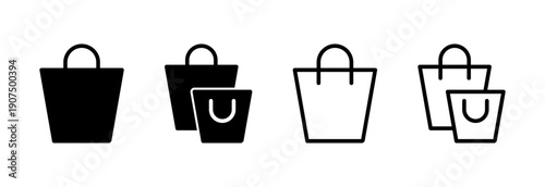 Shopping bag icon vector illustration. shopping sign and symbol