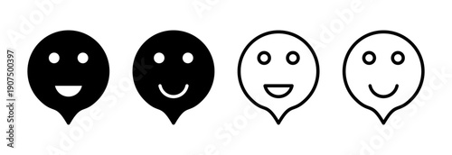 smile icon vector illustration. smile emoticon icon. feedback sign and symbol