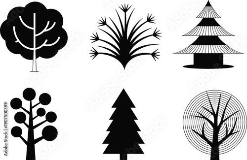 These are super versatile for nature, eco, landscaping, parks, logos, and environmental design. Minimal tree vectors like this sell really well on stock.