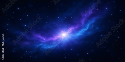 Abstract space background with stars and galaxy elements