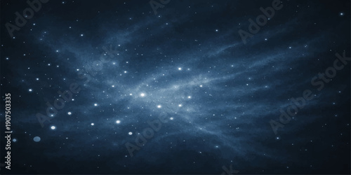 Starry night sky with stars and cosmic space background