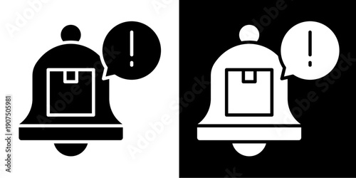 Notification Icon Set White Glyph Style Collection