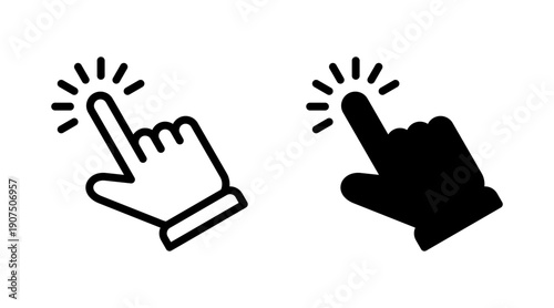 Hand click icon set  vector. pointer sign and symbol. hand cursor icon