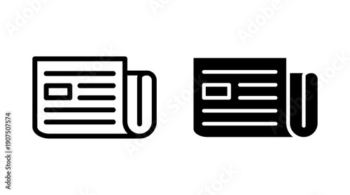 Newspaper icon set vector. news paper sign and symbolign