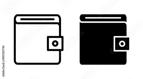 Wallet icon set vector. wallet sign and symbol