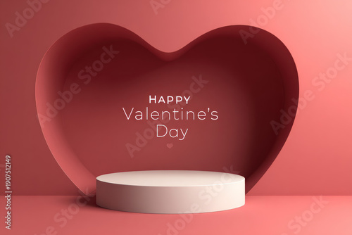 Valentines Day Heart Shaped Decoration with Happy Message