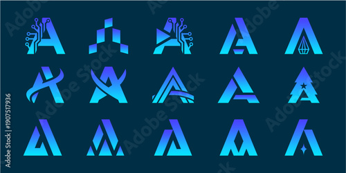 Letter A logo icon design template