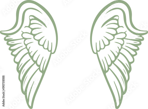 Simple Angel Wings Clipart