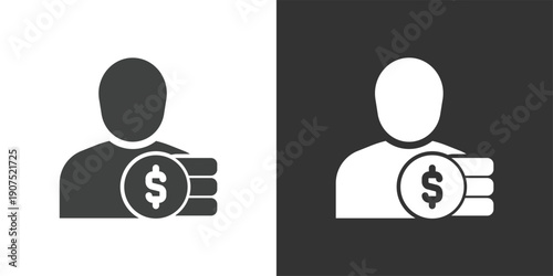 Customer Account icon. Solid glyph series icon