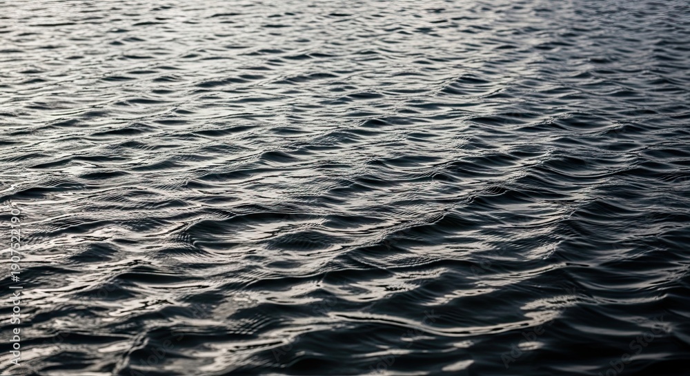 Obraz premium Ripples on Dark Water Surface