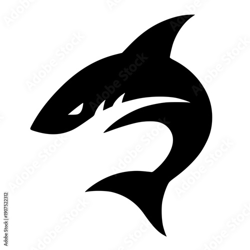 Simple shark design silhouette