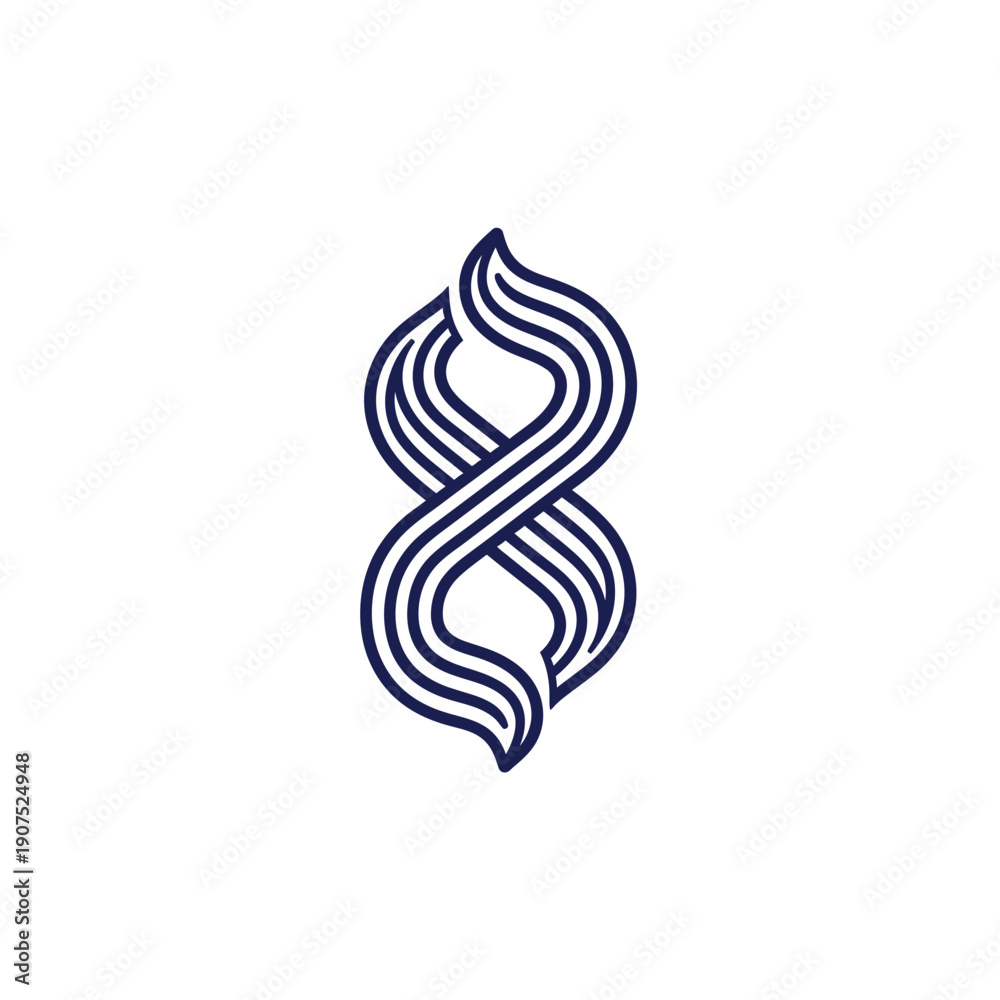 Naklejka premium Abstract Double Helix Symbol.