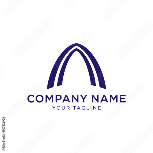 Modern Arch Logo Design for Company Branding.