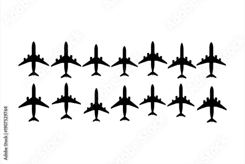 Seamless Airplane Pattern Background