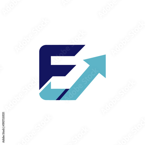 Modern abstract letter F logo with upward arrow graphic. Free Download Modern abstract letter F logo with upward arrow graphic. - GFXLoad