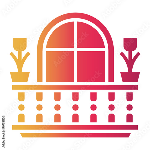 apartment Gradient icon