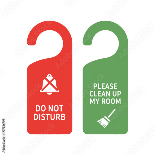 Hotel Door Hangers: Do Not Disturb & Clean Room Signs