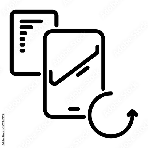 Refresh icon, line icon style