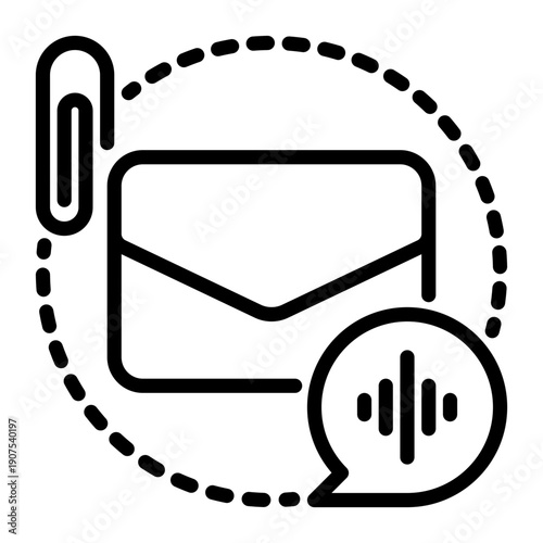 Email icon, line icon style