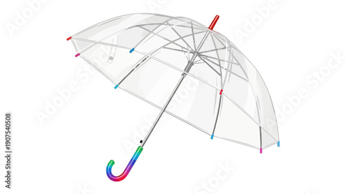 Clear Transparent Rain Umbrella.