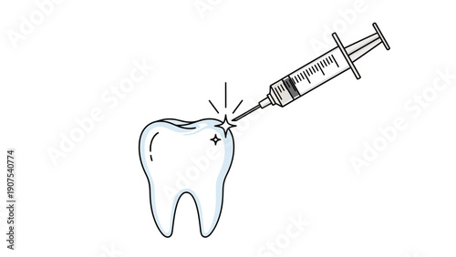 Dental Syringe Injecting Tooth 1.