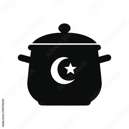 cooking pot vector illustration silhouette icon