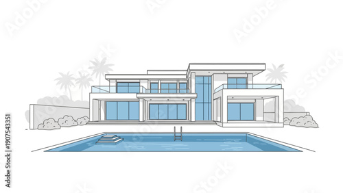 Modern House with Pool.