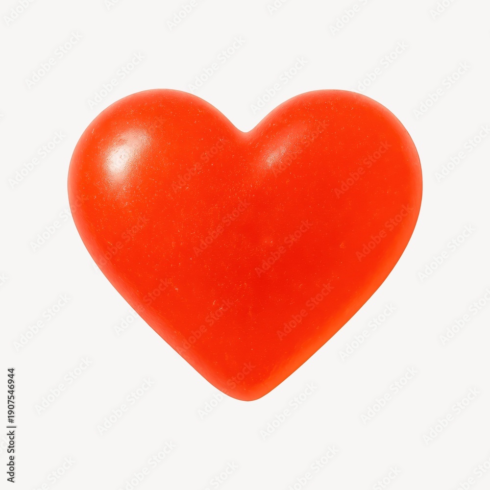 Fototapeta premium Vibrant red heart illustration.