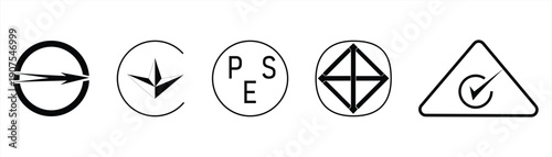 rechargeable battery pack icon set with thin lines, editable, isolated