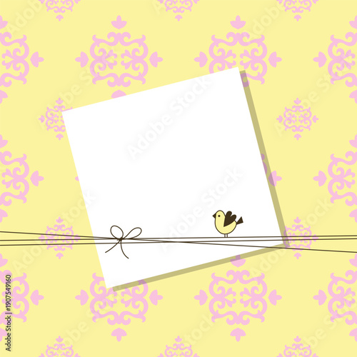 Cute Note Paper with Copy Space