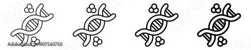 Dna Helix  Icon Set Different Style Collection