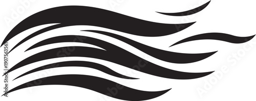 Black wavy lines on a white background illustration design