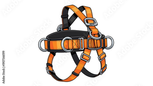 Dog Harness Orange Color.
