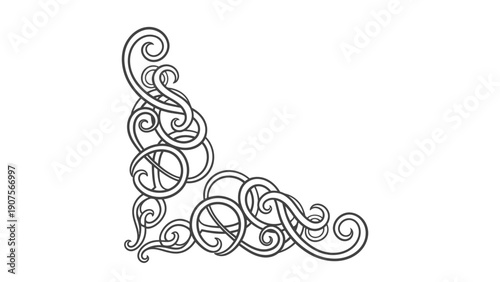 Ornate Letter Decoration Design.