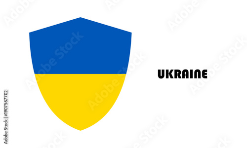 Ukraine flag in shield shape with high quality Free Download Ukraine flag in shield shape with high quality - GFXLoad
