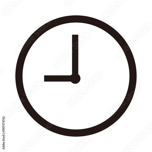 9時を指すアナログ時計のアイコン