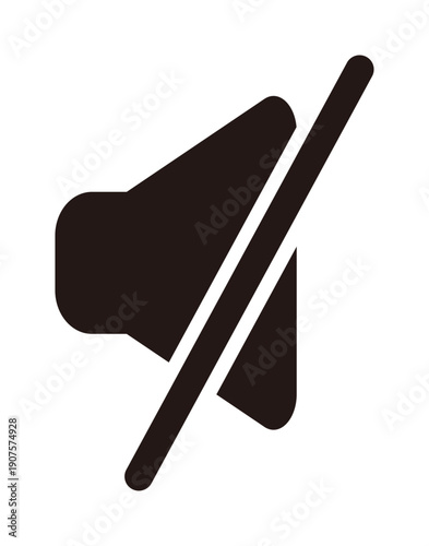 スピーカー消音（ミュート）のアイコンt