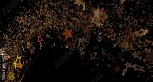 Golden starburst particles ...