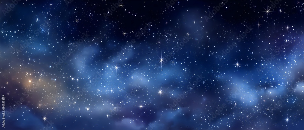 Fototapeta premium Star Filled Deep Space Sky with Shining Stars Background